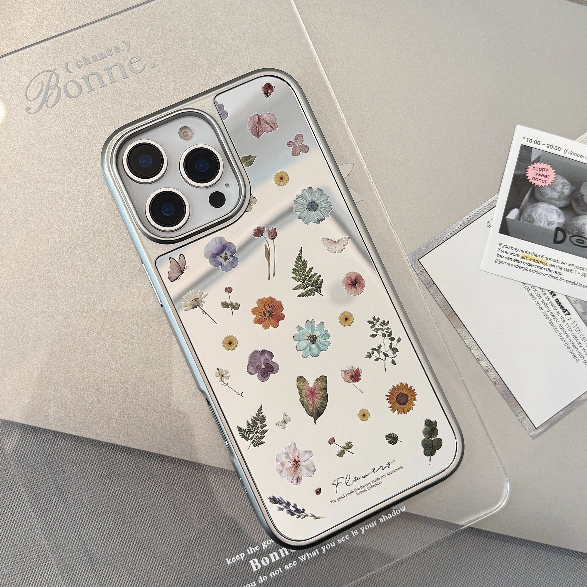 Floral Leaves & Butterflies - iPhone Case